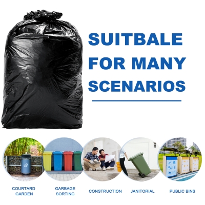 Kessni  Large Trash Bags High-Capacity Heavy Duty 64-65 Gallon 55”W x 59”H 60 count